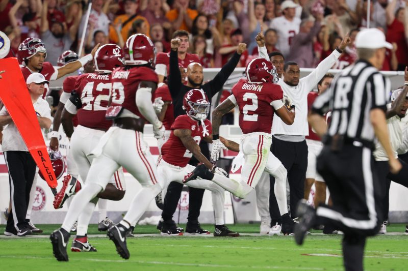 Watch: Alabama gets 99-yard pick-six on final play of half